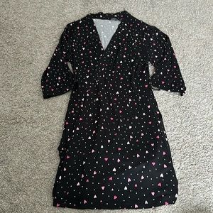 Black heart pattern robe